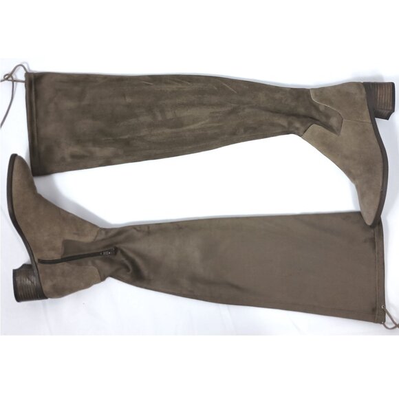 Free People Coast To Coast Otk Over the Knee Suede Tan Taupe Block Heel Boots - Picture 7 of 10